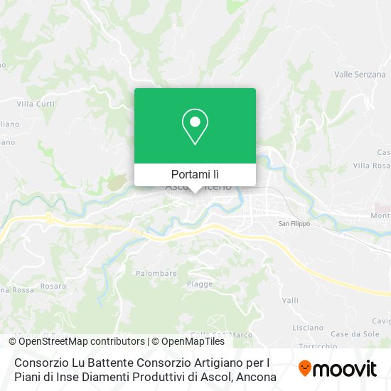 Mappa Consorzio Lu Battente Consorzio Artigiano per I Piani di Inse Diamenti Produttivi di Ascol