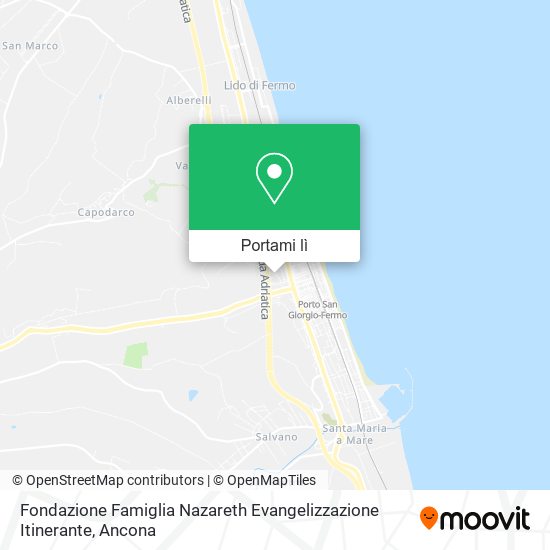 Mappa Fondazione Famiglia Nazareth Evangelizzazione Itinerante