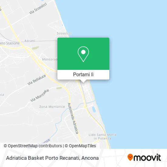 Mappa Adriatica Basket Porto Recanati