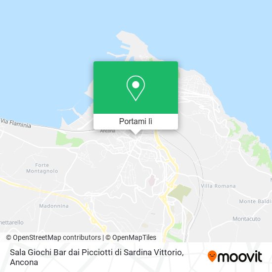 Mappa Sala Giochi Bar dai Picciotti di Sardina Vittorio