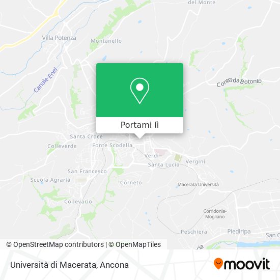 Mappa Università di Macerata