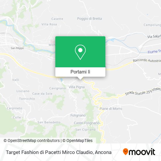 Mappa Target Fashion di Pacetti Mirco Claudio