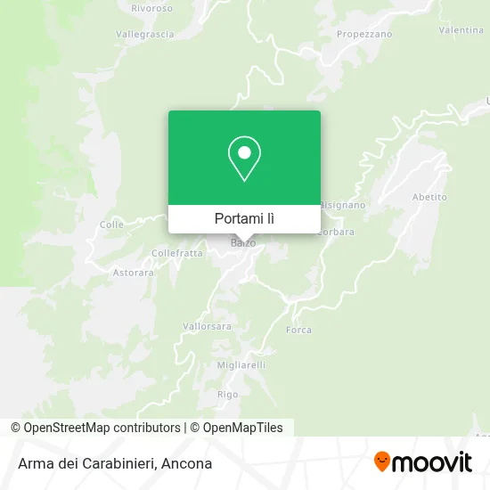 Mappa Arma dei Carabinieri