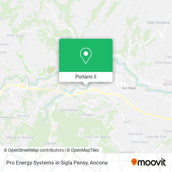 Mappa Pro Energy Systems in Sigla Pensy