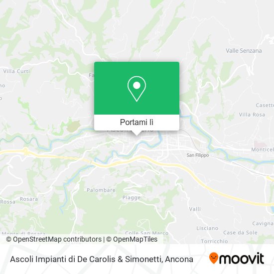 Mappa Ascoli Impianti di De Carolis & Simonetti