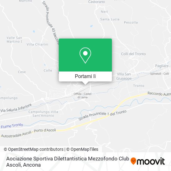 Mappa Aociazione Sportiva Dilettantistica Mezzofondo Club Ascoli