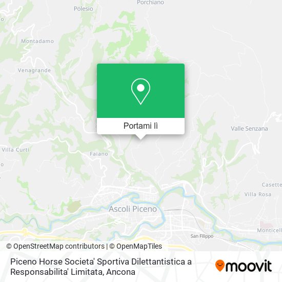 Mappa Piceno Horse Societa' Sportiva Dilettantistica a Responsabilita' Limitata