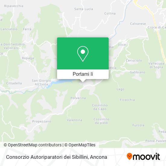 Mappa Consorzio Autoriparatori dei Sibillini
