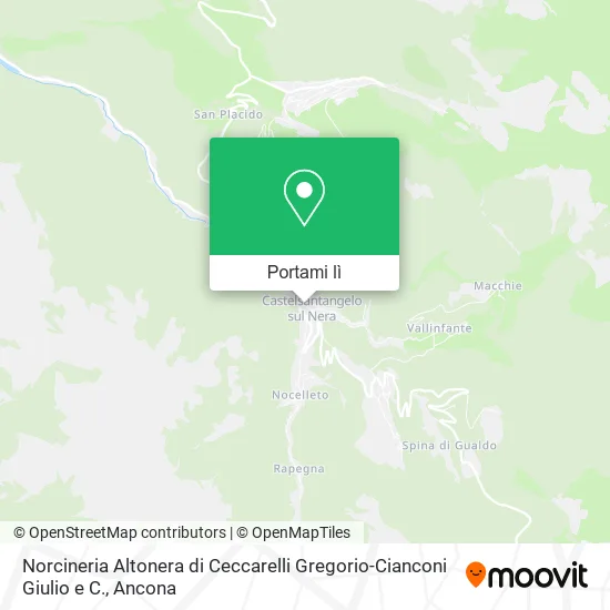 Mappa Norcineria Altonera di Ceccarelli Gregorio-Cianconi Giulio e C.