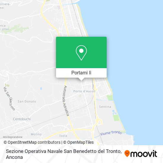 Mappa Sezione Operativa Navale San Benedetto del Tronto