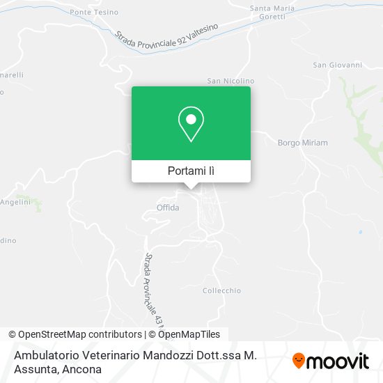 Mappa Ambulatorio Veterinario Mandozzi Dott.ssa M. Assunta