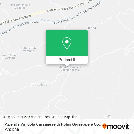 Mappa Azienda Vinicola Caraanese di Polini Giuseppe e Co.