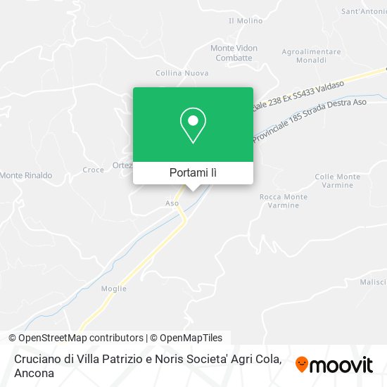 Mappa Cruciano di Villa Patrizio e Noris Societa' Agri Cola