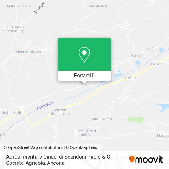 Mappa Agroalimentare Ciriaci di Scendoni Paolo & C-Societa' Agricola
