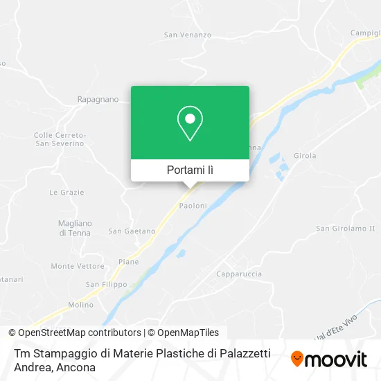 Mappa Tm Stampaggio di Materie Plastiche di Palazzetti Andrea