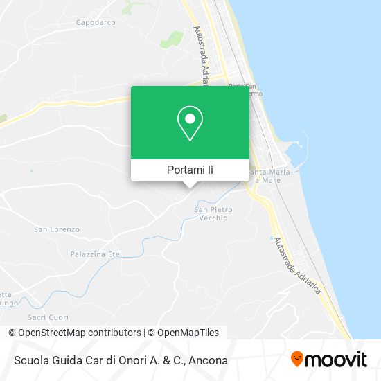 Mappa Scuola Guida Car di Onori A. & C.