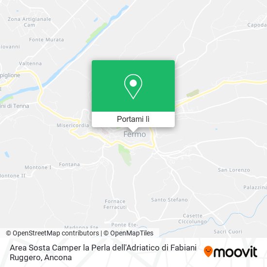 Mappa Area Sosta Camper la Perla dell'Adriatico di Fabiani Ruggero