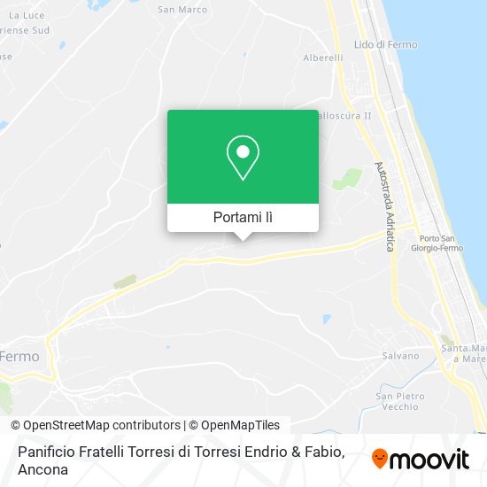 Mappa Panificio Fratelli Torresi di Torresi Endrio & Fabio