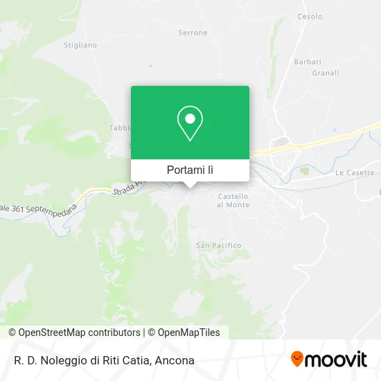 Mappa R. D. Noleggio di Riti Catia