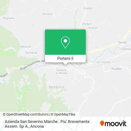 Mappa Azienda San Severino Marche . Piu' Brevemente Assem. Sp A.