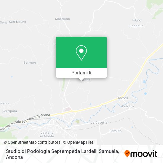 Mappa Studio di Podologia Septempeda Lardelli Samuela