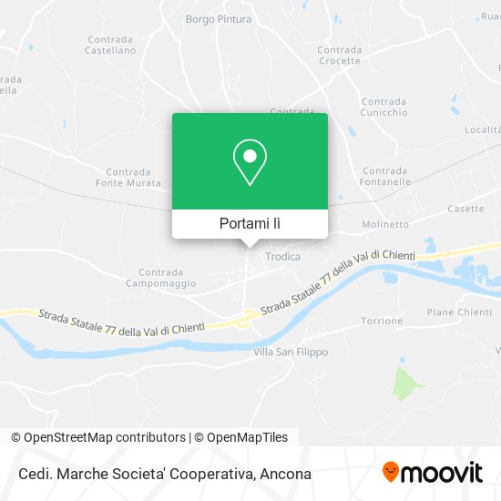 Mappa Cedi. Marche Societa' Cooperativa