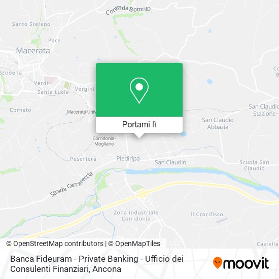 Mappa Banca Fideuram - Private Banking - Ufficio dei Consulenti Finanziari