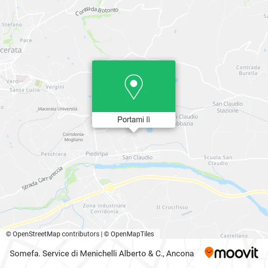 Mappa Somefa. Service di Menichelli Alberto & C.