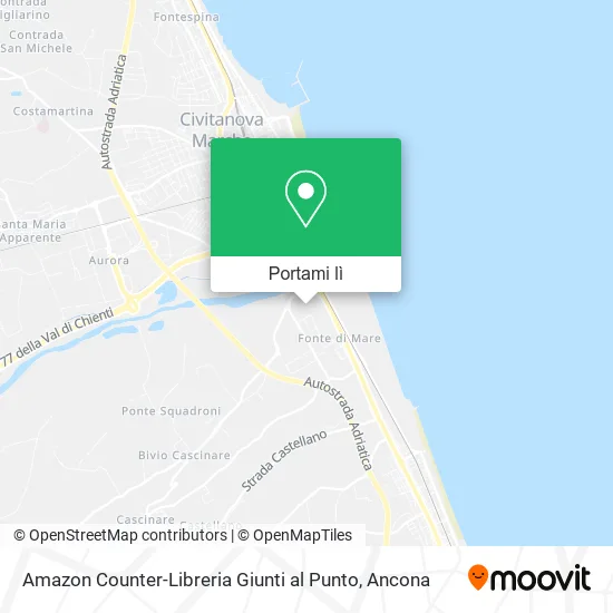 Mappa Amazon Counter-Libreria Giunti al Punto