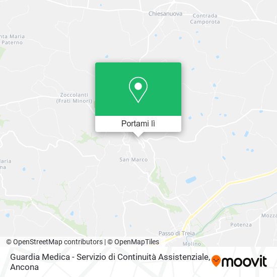 Mappa Guardia Medica - Servizio di Continuità Assistenziale