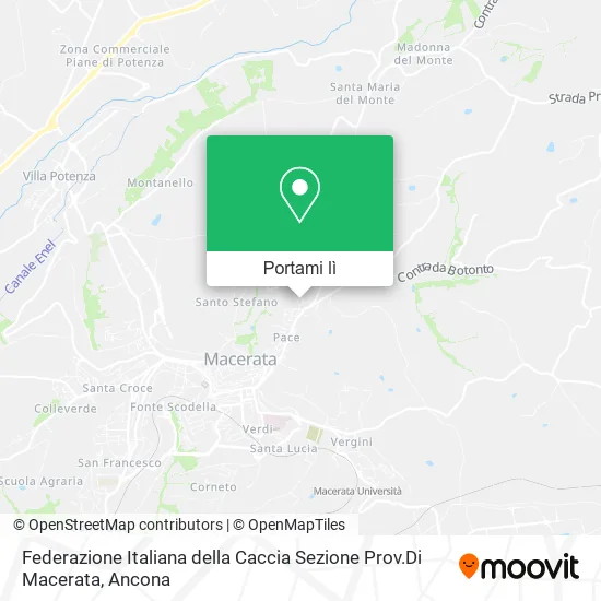 Mappa Federazione Italiana della Caccia Sezione Prov.Di Macerata