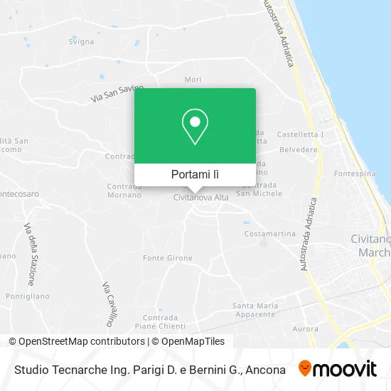 Mappa Studio Tecnarche Ing. Parigi D. e Bernini G.