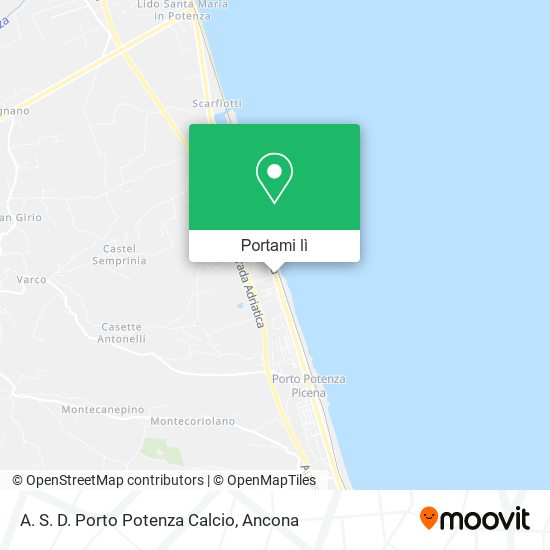 Mappa A. S. D. Porto Potenza Calcio