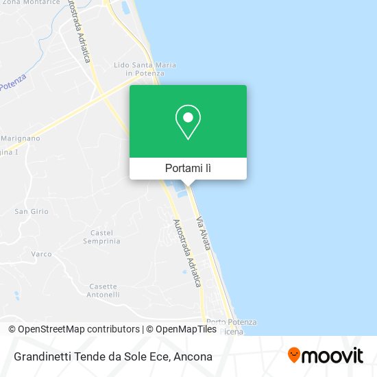Mappa Grandinetti Tende da Sole Ece