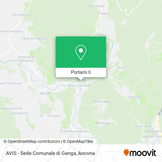 Mappa AVIS - Sede Comunale di Genga