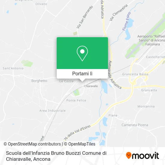 Mappa Scuola dell'Infanzia Bruno Buozzi Comune di Chiaravalle