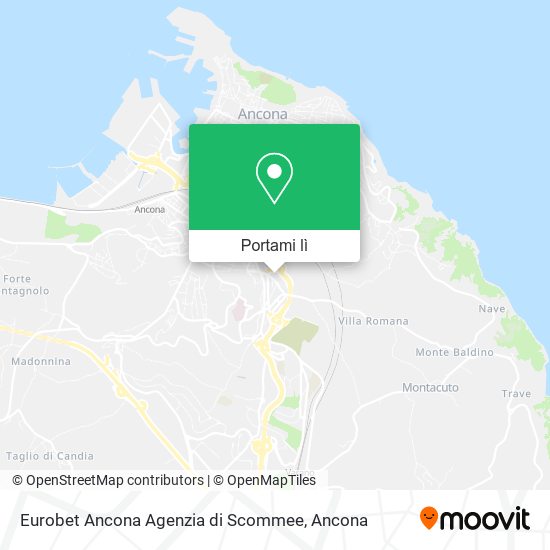 Mappa Eurobet Ancona Agenzia di Scommee