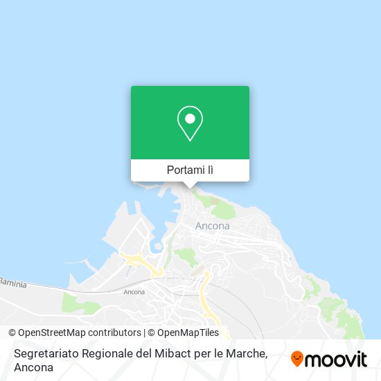 Mappa Segretariato Regionale del Mibact per le Marche