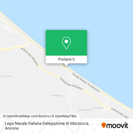 Mappa Lega Navale Italiana-Delegazione di Marzocca