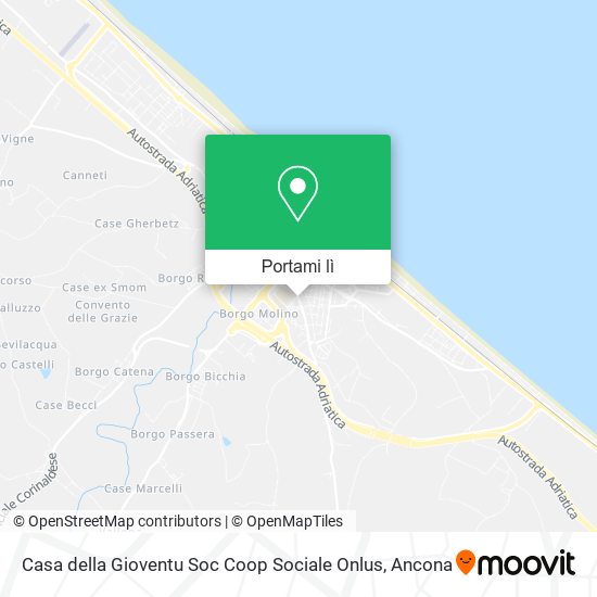 Mappa Casa della Gioventu Soc Coop Sociale Onlus