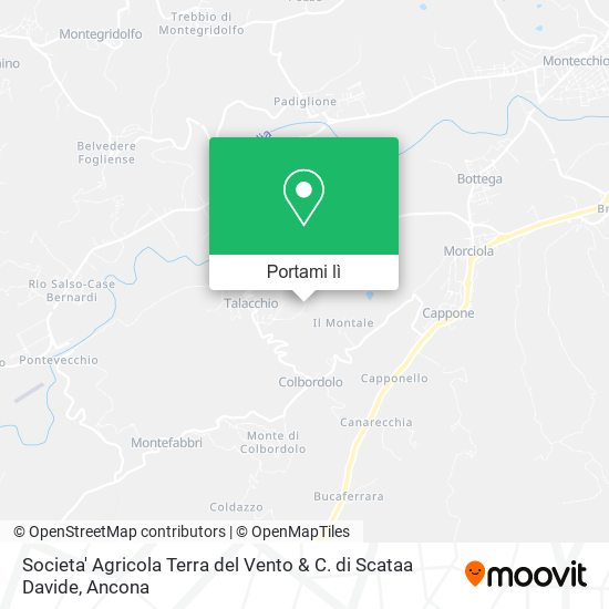 Mappa Societa' Agricola Terra del Vento & C. di Scataa Davide