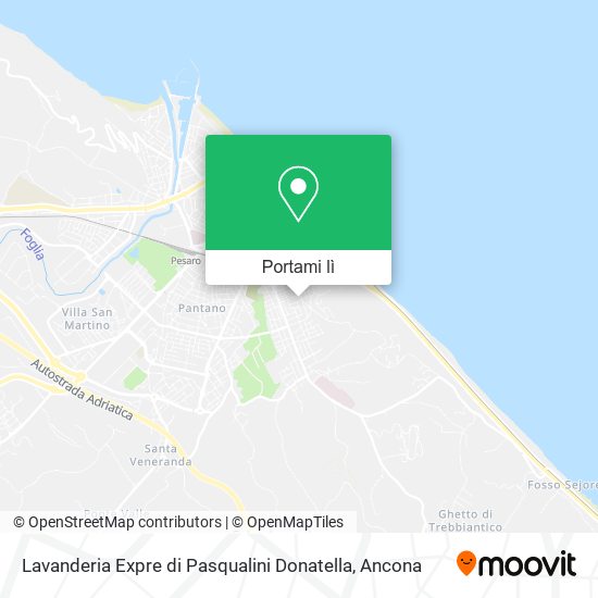 Mappa Lavanderia Expre di Pasqualini Donatella