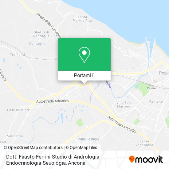 Mappa Dott. Fausto Ferrini-Studio di Andrologia-Endocrinologia-Seuologia