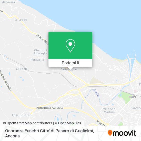Mappa Onoranze Funebri Citta' di Pesaro di Guglielmi