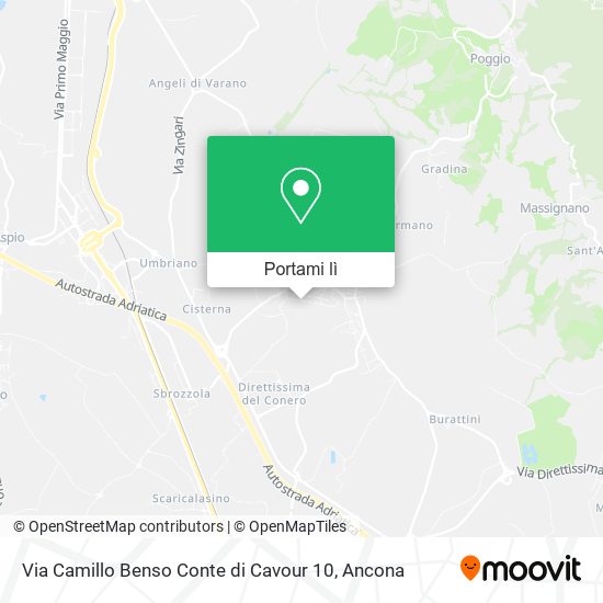 Mappa Via Camillo Benso Conte di Cavour  10