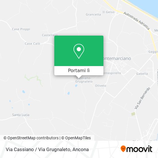 Mappa Via Cassiano / Via Grugnaleto