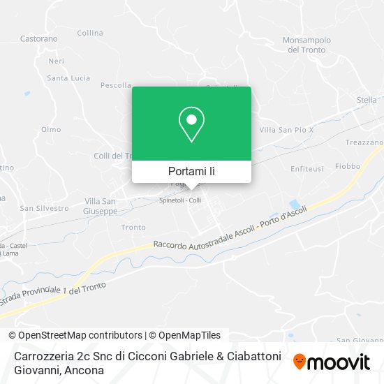 Mappa Carrozzeria 2c Snc di Cicconi Gabriele & Ciabattoni Giovanni