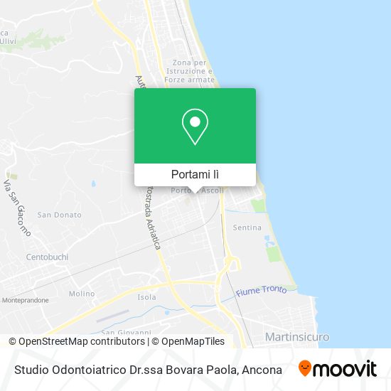 Mappa Studio Odontoiatrico Dr.ssa Bovara Paola