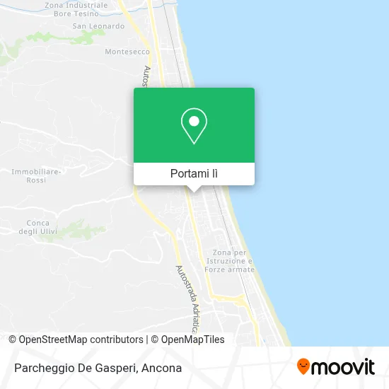 Mappa Parcheggio De Gasperi
