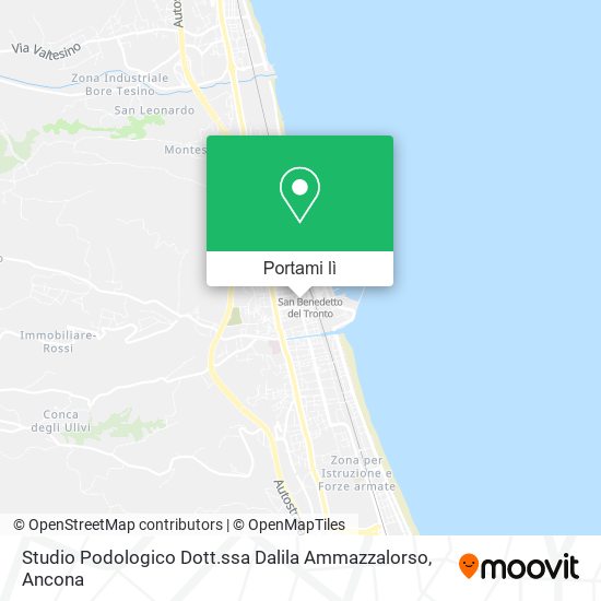 Mappa Studio Podologico Dott.ssa Dalila Ammazzalorso